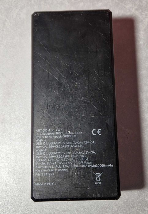 Powerbank Xline GPB366K 30000MAH 65W