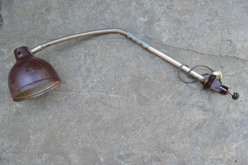 Lampka warsztatowa lampa biurkowa z prl