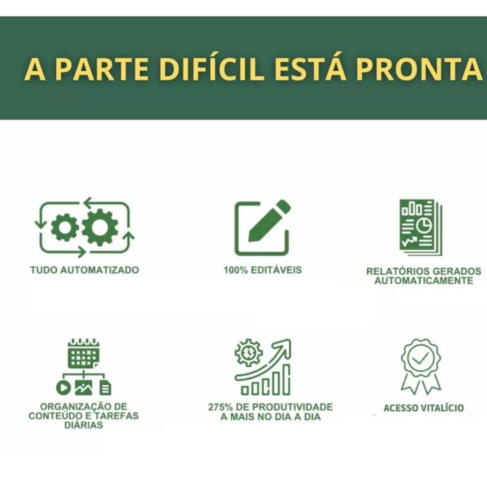 SUPER PACK EXCEL +15.000 PLANILHAS PRONTAS E EDITÁVEIS + BÔNUS