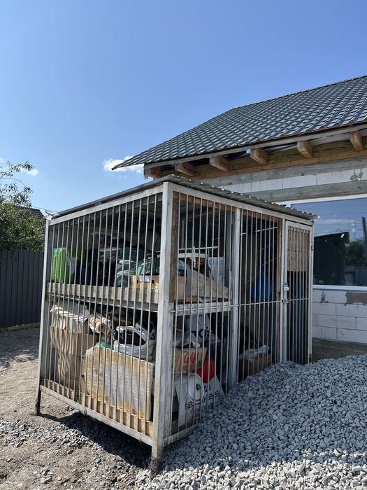 Вольєр для собак валєр 2 на 3 метра металевий підлога дерево