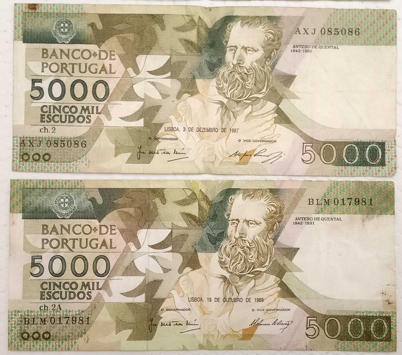 Notas de 5000 escudos, lote 09.24