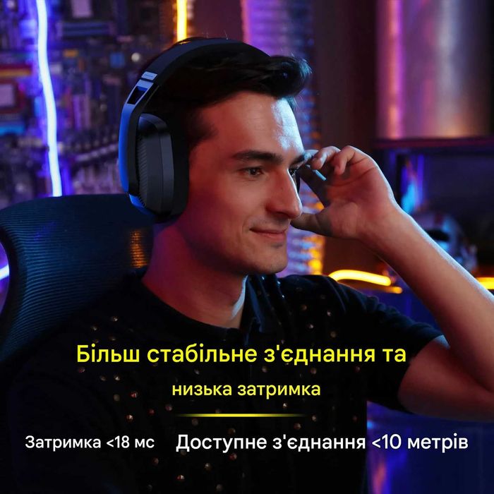 BINNUNE BW06 — бездротова гарнітура 2.4 ГГц + Bluetooth для PS5/PS4/PC