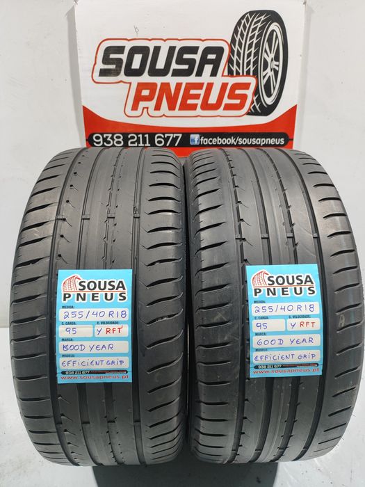 2 pneus semi novos 255-40R18 RFT Good year - Oferta dos Portes