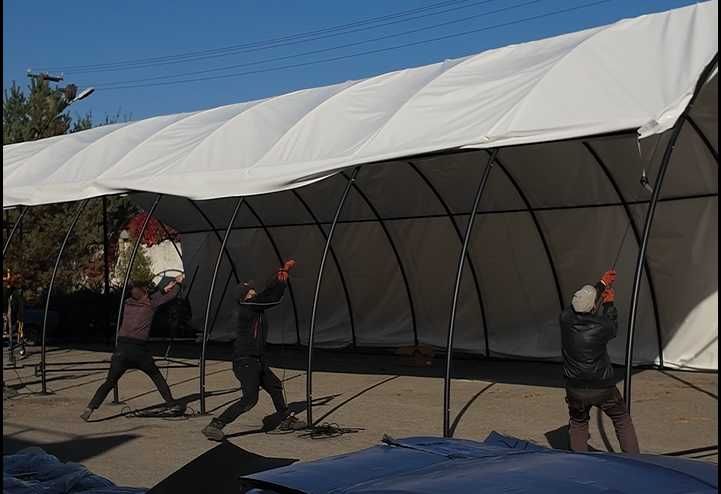 ПВХ ангар розбірний 20х10м | Для складу, гаража, СТО | Арочний ангар