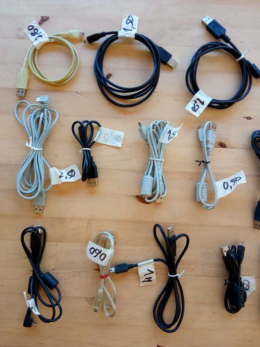 Cabos USB - A - B - Mini - Micro