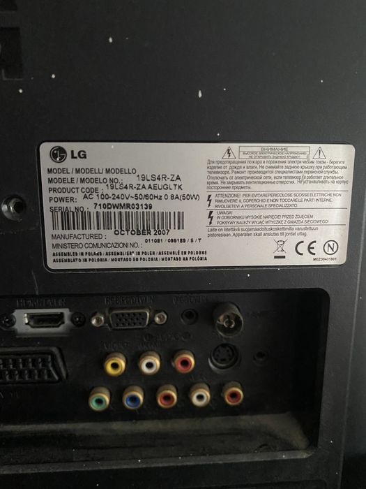 Televisão preta LG