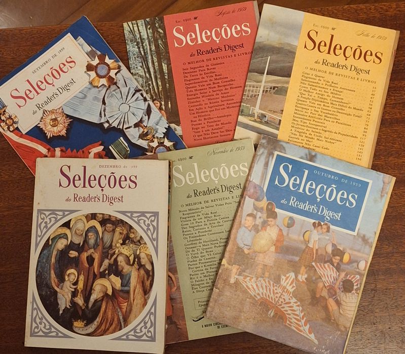 2 volumes com 12 revistas Readers  Digest ano 1959