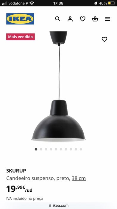 Candeeiro IKEA SKURUP