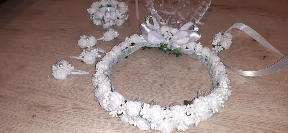 Komplet komunijny śnieżnobiały