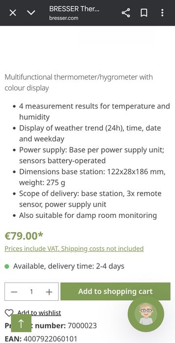Weather station Bresser Quadro NLX with 3 outdoor sensors with guarant64750940973825123