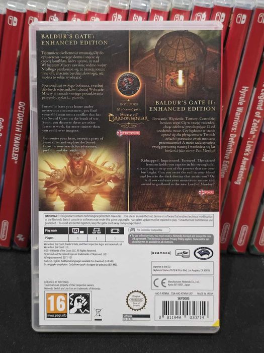 Baldur's Gate Enhanced Edition I + II - Nintendo Switch (samo pudełko)