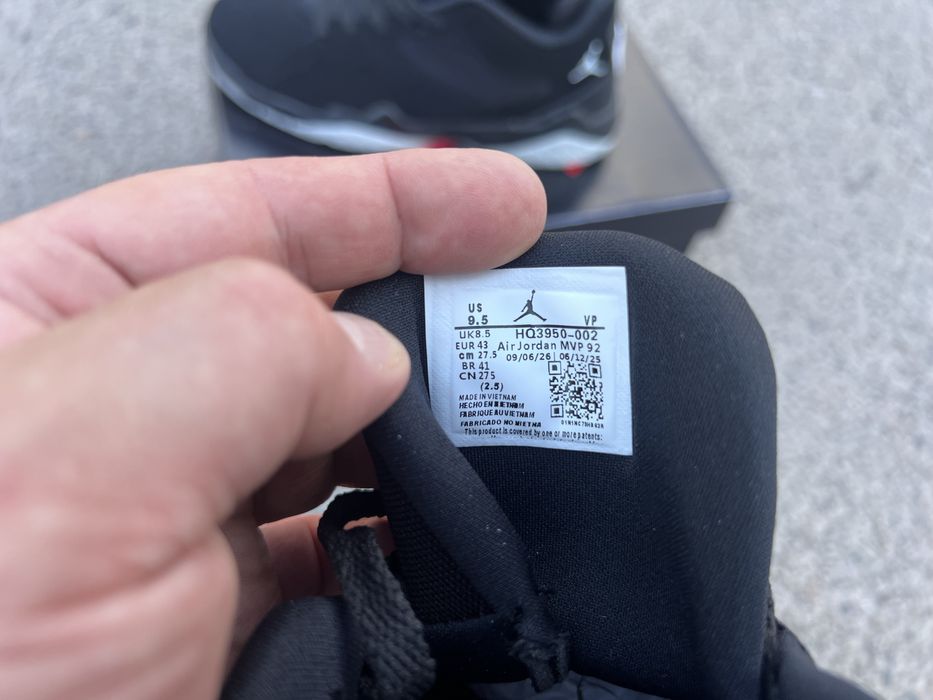 Чоловічі jordan mvp 92 black 41-45 в наявності. Джордан