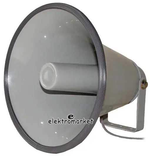 2 x Megafon horn 30 cm 25W do montażu
