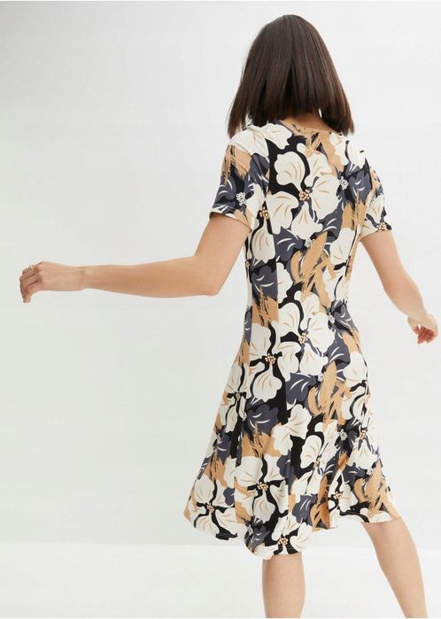 B.P.C sukienka z dżerseju w kwiaty ^36/38