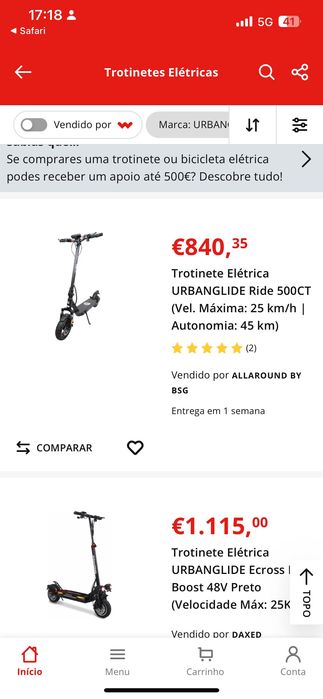 Trotinete urbanglide