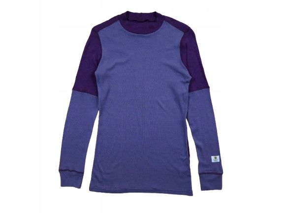 JANUS Bluzka Damska 100 % Wełna Merino Fiolet Logowana r. M