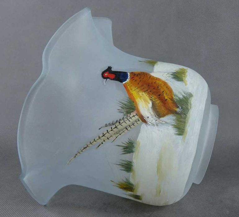 TULIPAN klosz BAŻANT myślistwo LAMPA NAFTOWA 8,7 cm