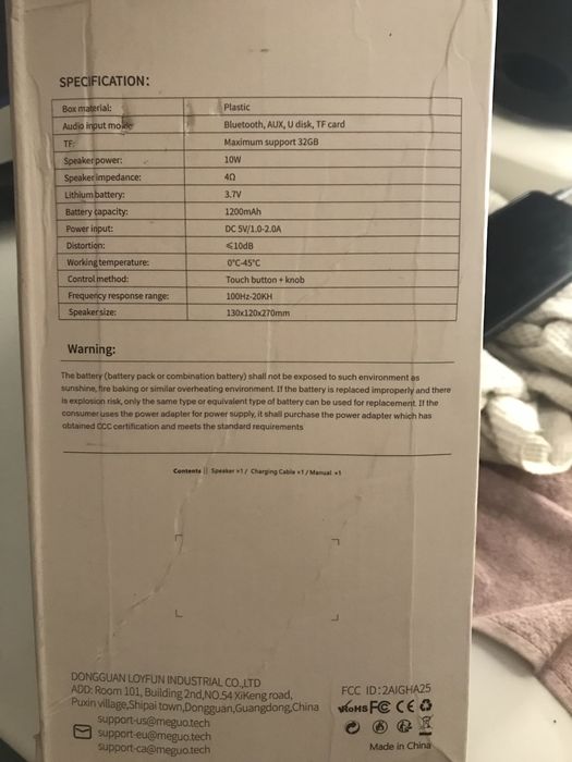 Колонка портативна блютуз