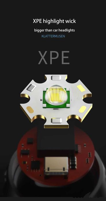 Фонарик Smiling Shark с регулировкой дальности на аккумуляторе