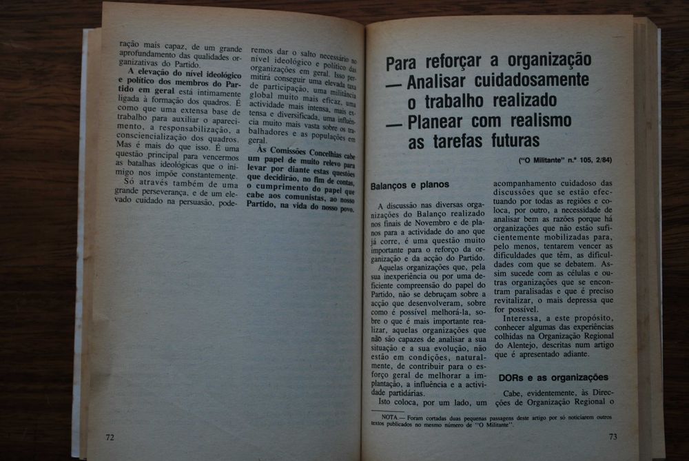 Sobre Questões de Organização do Partido - 1. Edição Ano 1984