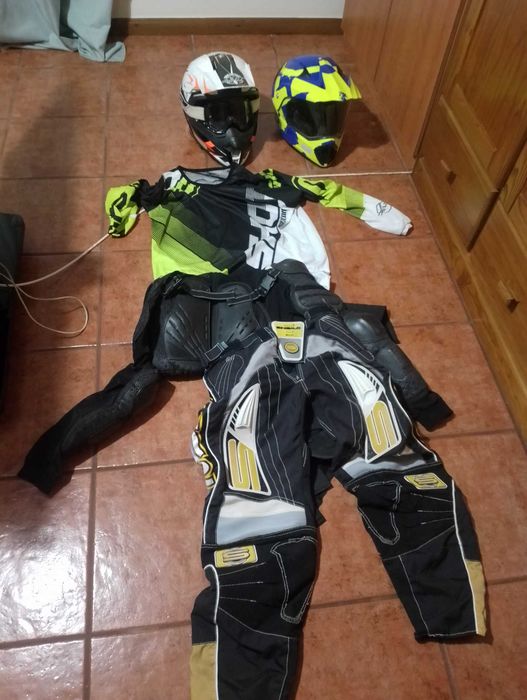 Equipamentos completos enduro motocross btt moto