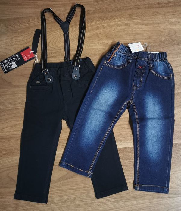 2 pary nowych spodni roz. 86/92