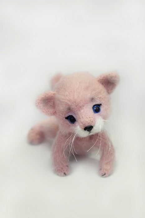 Рожева кошечка з одягом