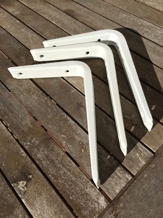 Suporte Metalico Branco Prateleira - Novo