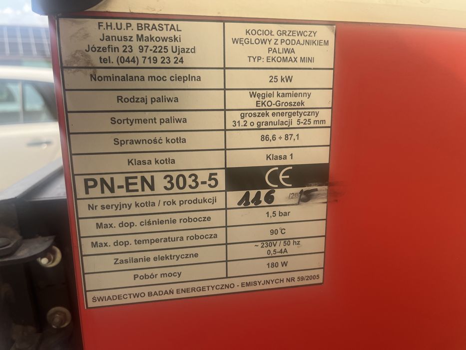 Części do pieca, kocioł