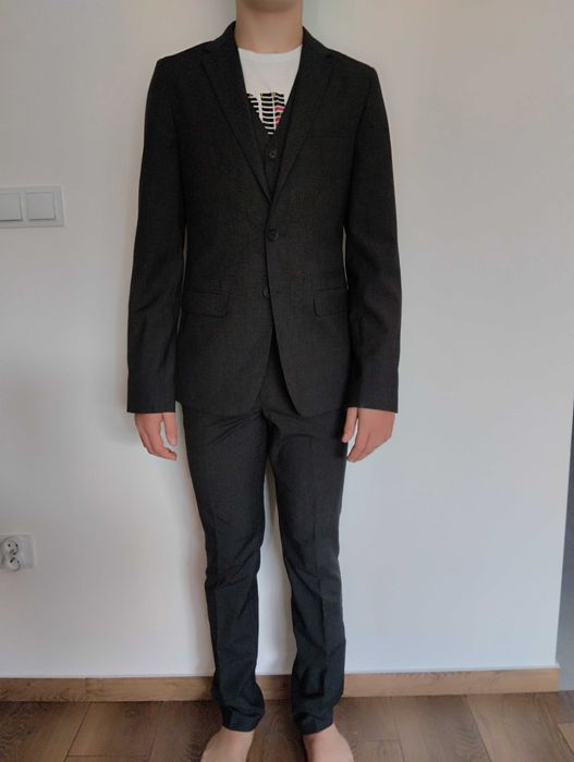 Garnitur młodzieżowy 176 trzyczęściowy grafit