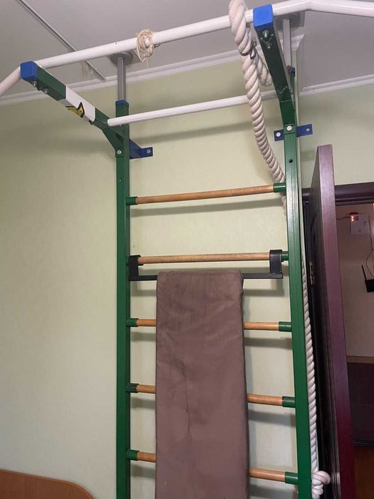 Шведская стенка, канат и турник для взросльіх и детей