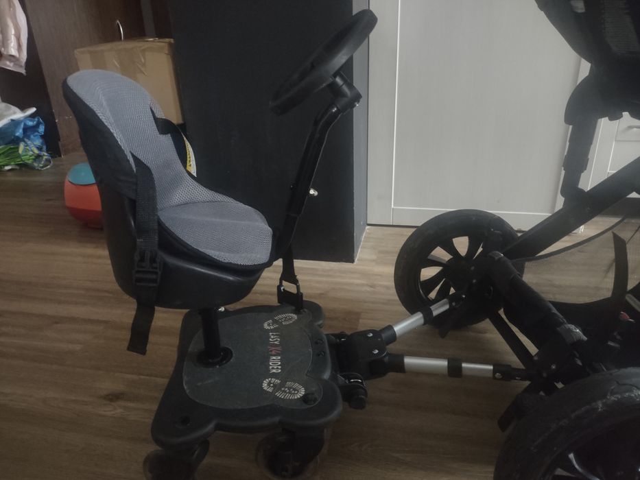 Uniwersalna dostawka Easy X4 Rider v5 z kierownicą (platforma + siedzi ...