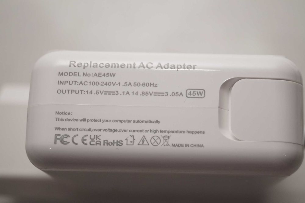 W182 Adapter zasilacz MagSafe 45W do Apple MacBook