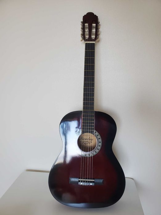 4/4 гітара класична нова бордова червона