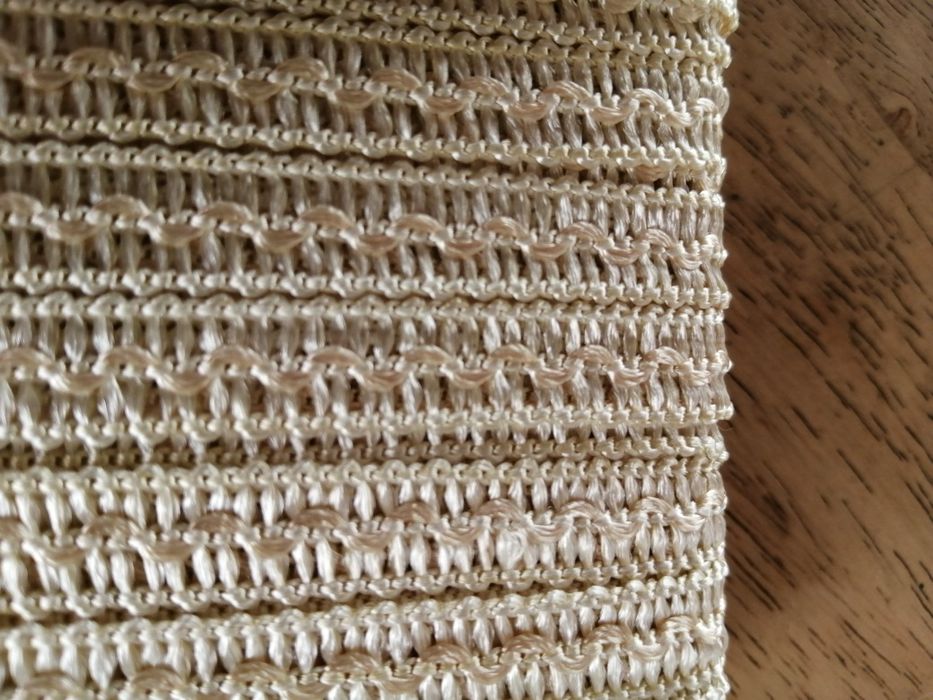 Fita galão beje seda artesanato e DYI