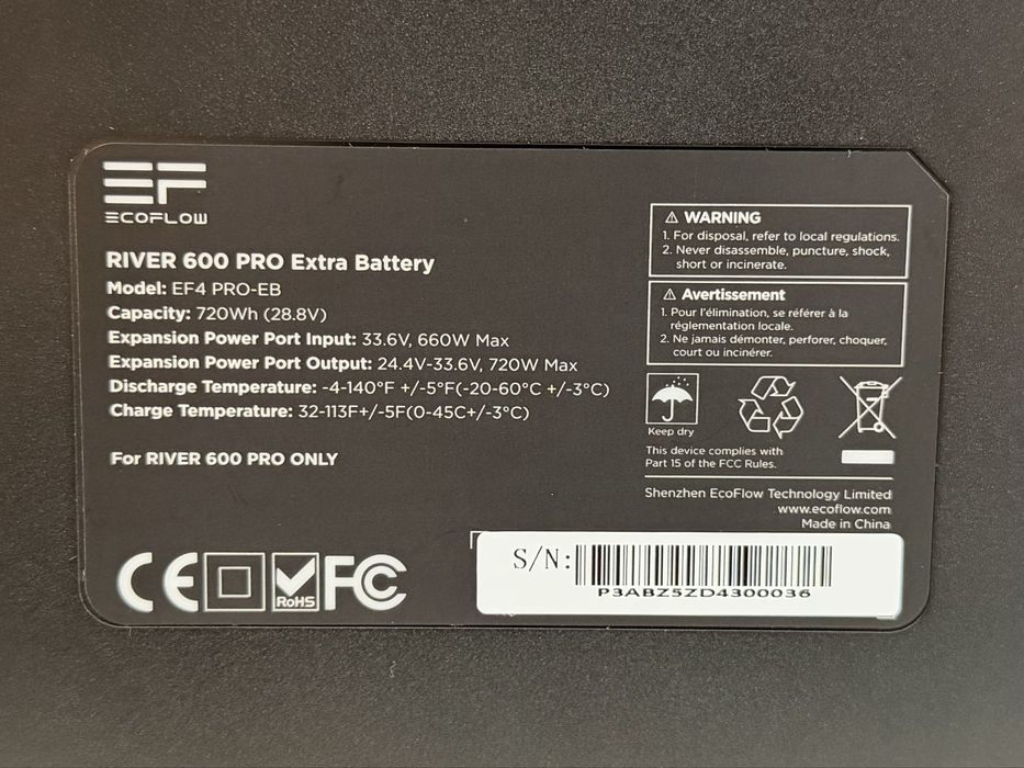 Ecoflow River 600 Pro Extra Battery 720 Wh