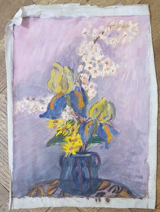 Obraz olej Kwiaty w wazonie