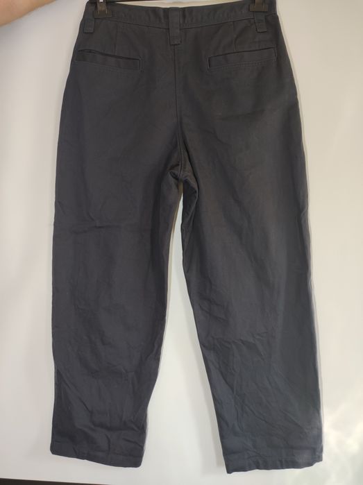 Чоловічі брюки UNIQLO темно-сині нові 100% cotton широкі