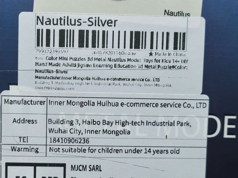 Kit 3D metálico Nautilus