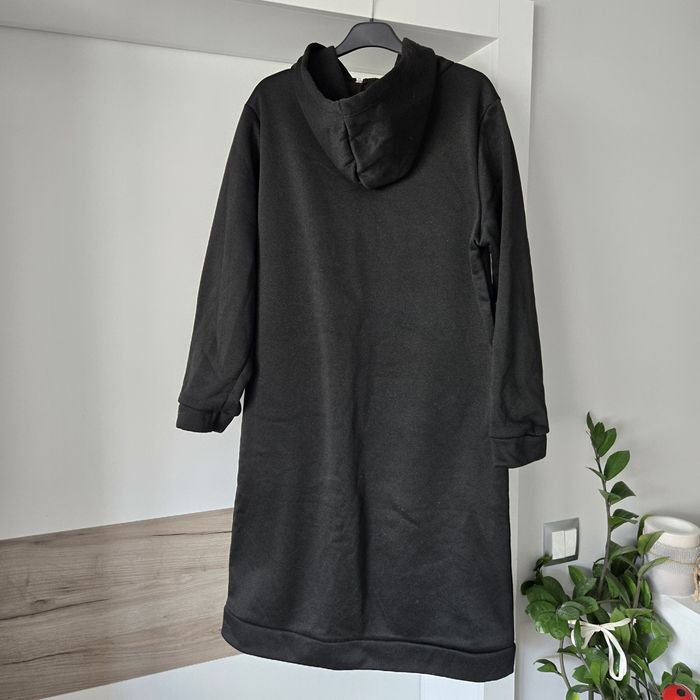 Długa czarna bluza XL long midi