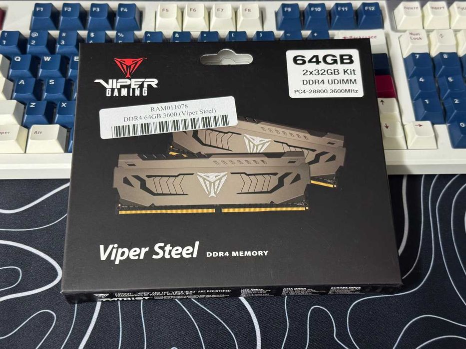 Оперативна пам’ять Patriot Viper Steel DDR4 64GB 2×32GB 3600MHz RAM