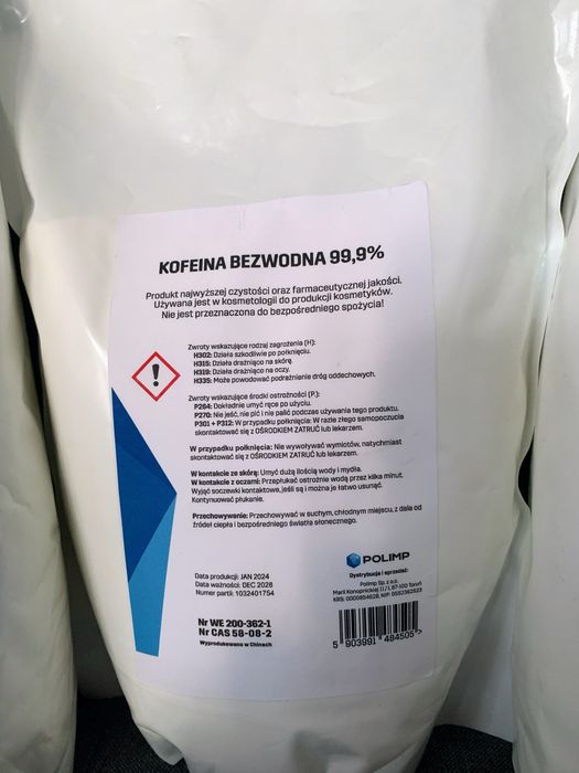 Kofeina bezwodna 3x1000g Polimp