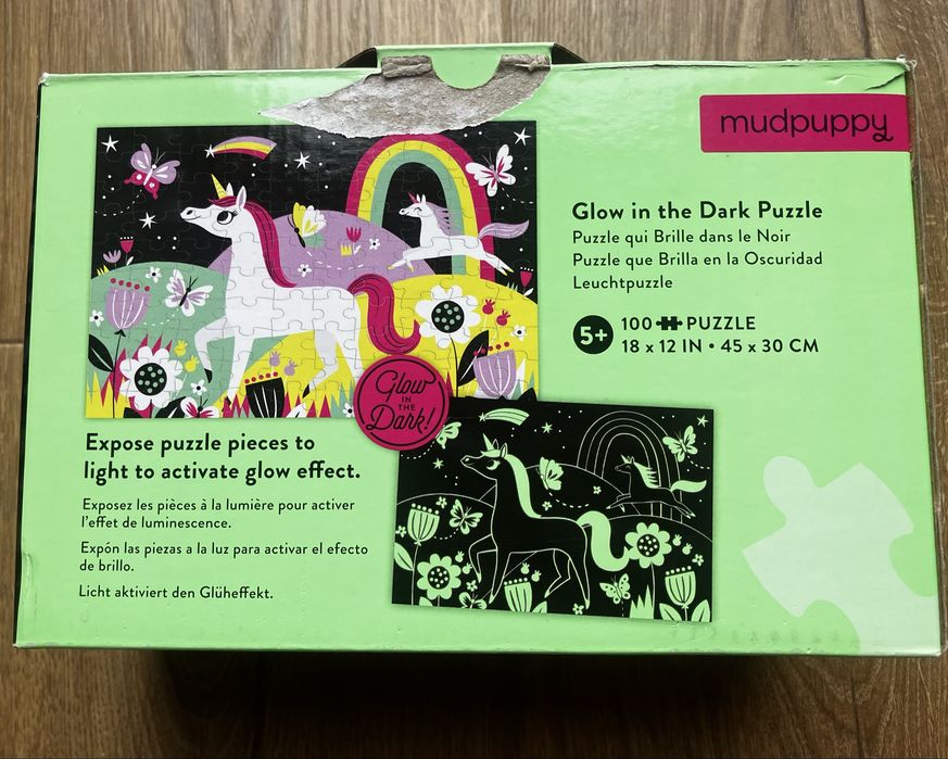 Puzzle świecące w ciemności – Jednorożce | Mudpuppy | 100 elementów