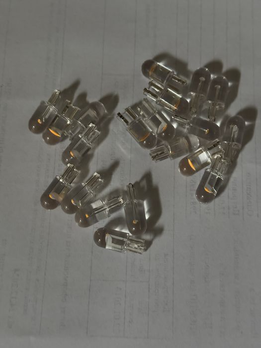 Комплект світлодіодних ламп LED T10. Жовті