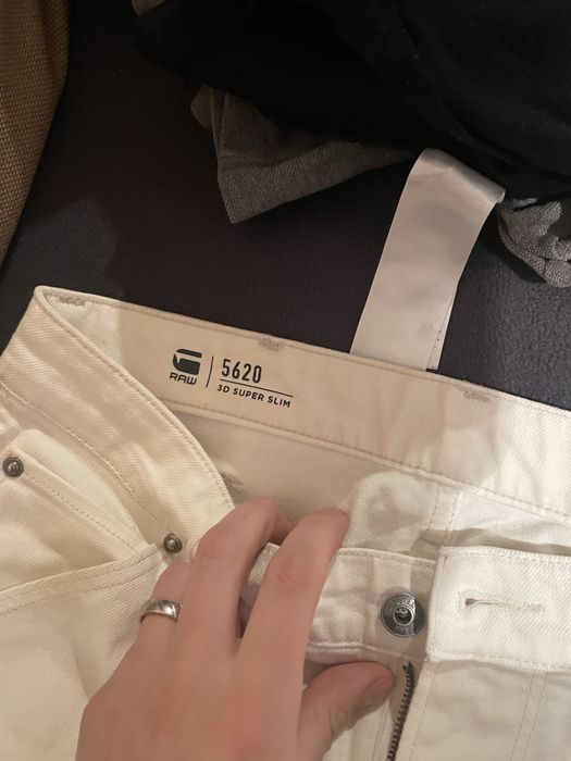 Джинси G-star Raw білі жіночі, майже в ідеальному стані.