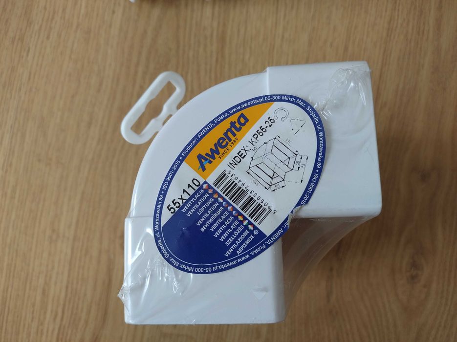 AWENTA wentylacja 55x110mm:kanały płaskie, łączniki, kolana łącznikowe