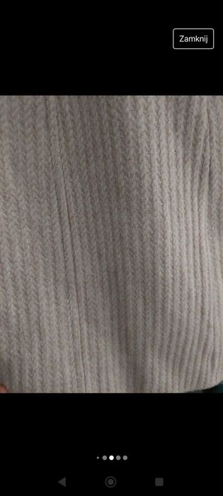 Jasny, kremowy, wełniany płaszcz Esprit. 40. Wool.