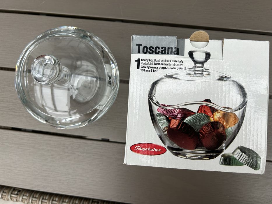 Bombonierka szklana Toscana nowa