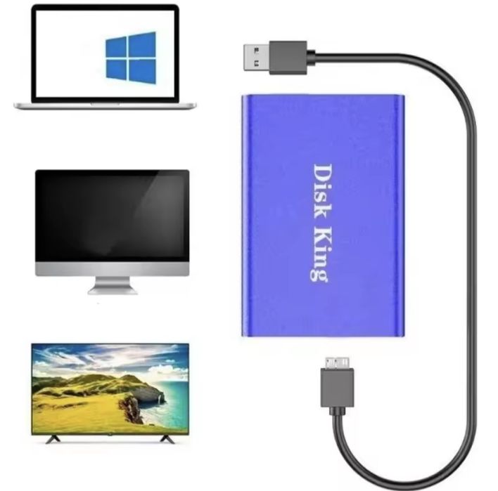 Портативний зовнішній жорсткий диск SSD 1TB міні накопичувач