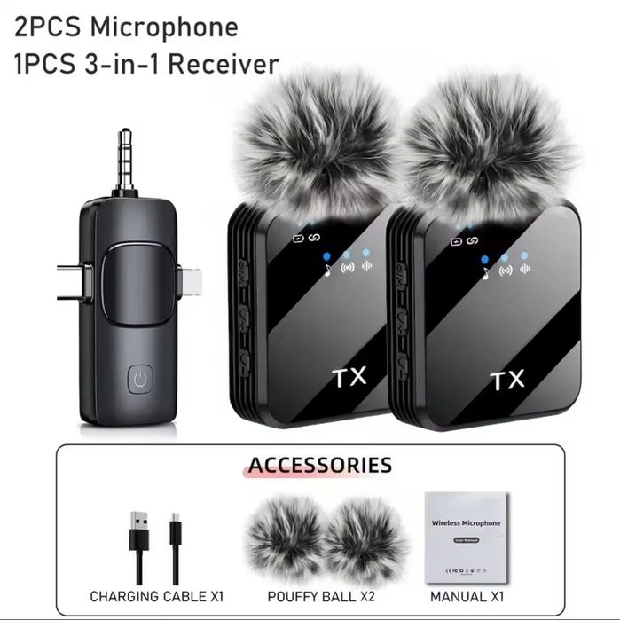 Mic lapela 3 in 1